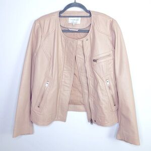 LUCKY brand pink leather Moto jacket